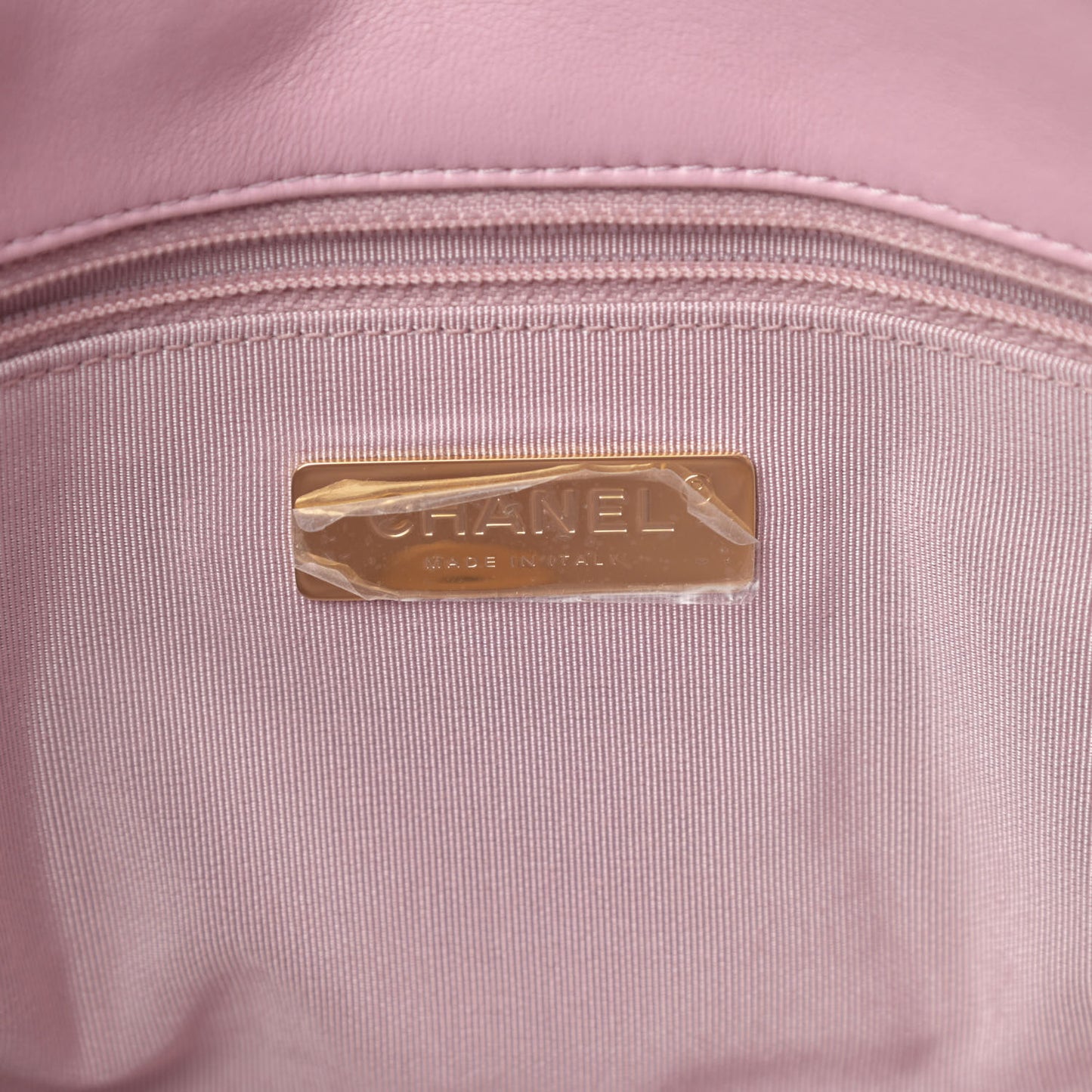 Lambskin Quilted Medium Chanel 19 Flap Light Pink