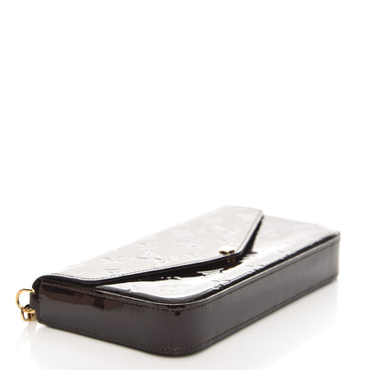 Louis Vuitton Vernis Pochette Felicie Chain Wallet Amarante 4 of 9