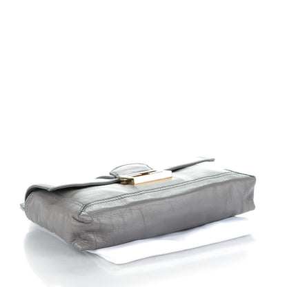 Fendi Vitello Acqua Maxi Baguette Bag Grigio Scuro 4 of 7