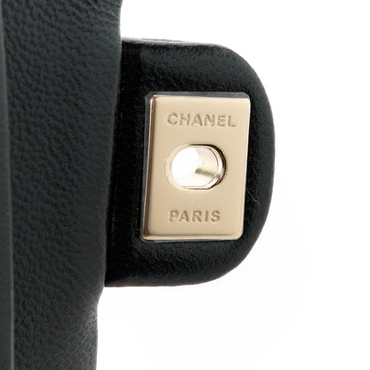 Chanel Lambskin Quilted Mini Double Flap With Hook Black 7 of 12