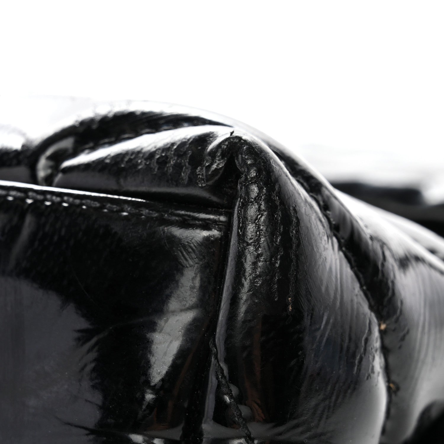 Saint Laurent Patent Y Quilted Monogram Small Loulou Chain Satchel Black 10 of 14