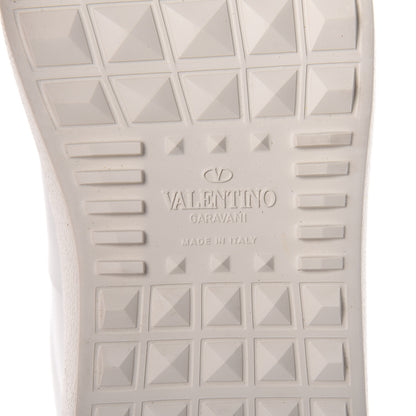 Valentino Garavani Calfskin VLTN Rockstud Open Sneakers 37.5 White 9 of 14