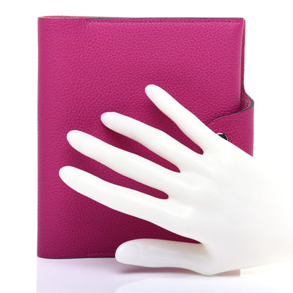 Hermes Togo Neo Ulysse PM Notebook Cover Rose Pourpre 2 of 7