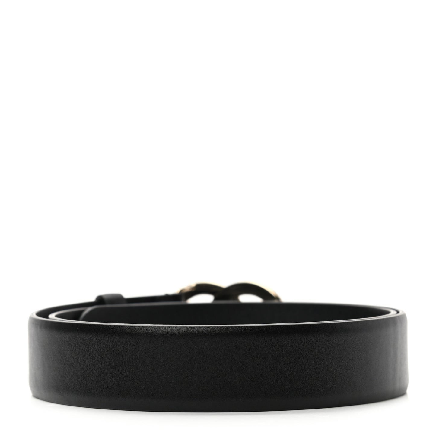 Calfskin Crystal Metal Quilted CC Belt 80 32 Black