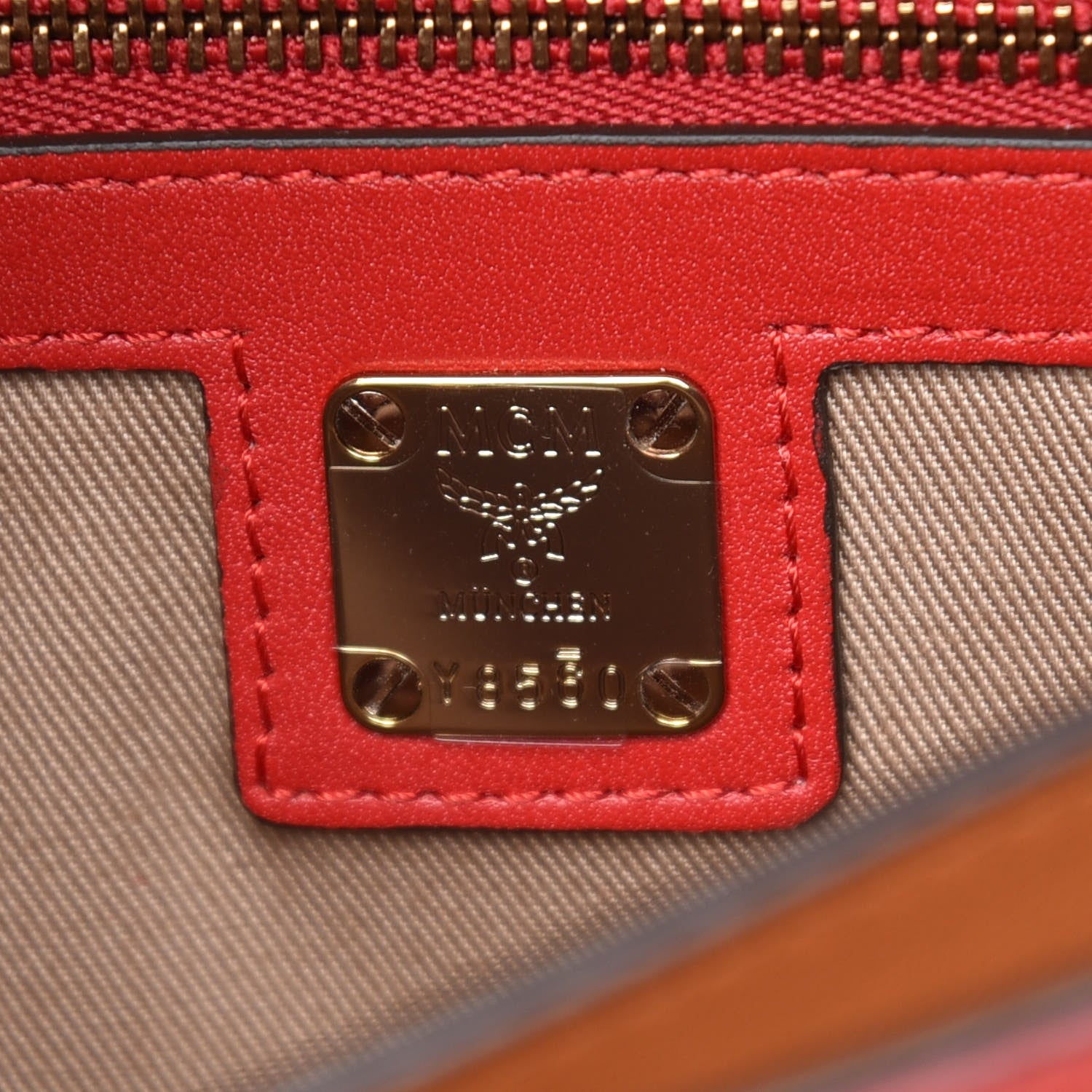 MCM Visetos Mixed Media Large Patricia Convertible Crossbody Viva Red 6 of 9