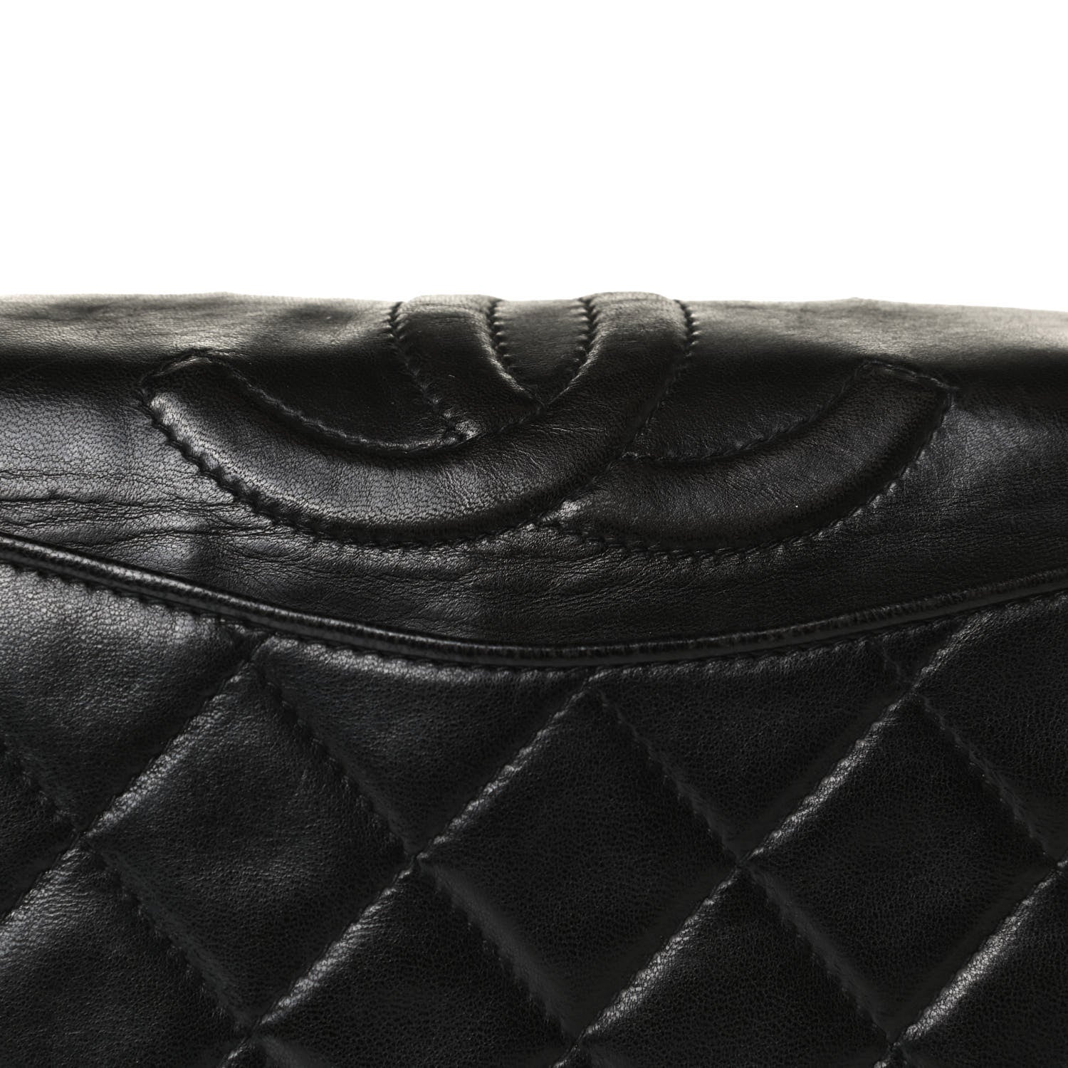 Chanel Lambskin Quilted CC Small Single Flap Black 10 of 16