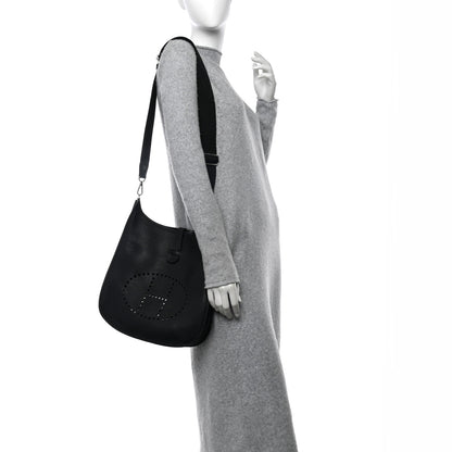 Hermes Taurillon Clemence Evelyne III GM Black 2 of 12