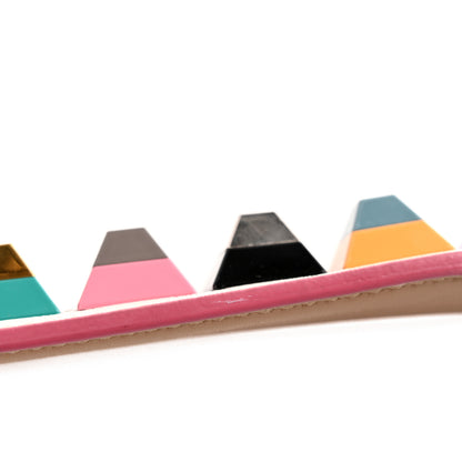 Fendi Vitello Dolce Plexiglass Bi-Color Studded Strap You White Ice Cuoio Multicolor 5 of 6