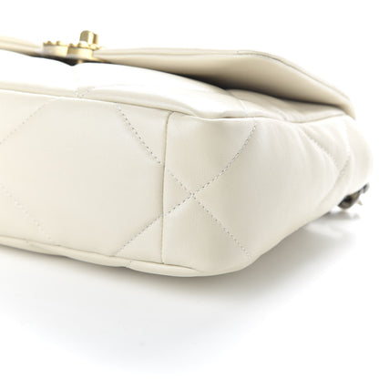 Chanel Lambskin Quilted Medium Chanel 19 Flap Light Beige 9 of 11
