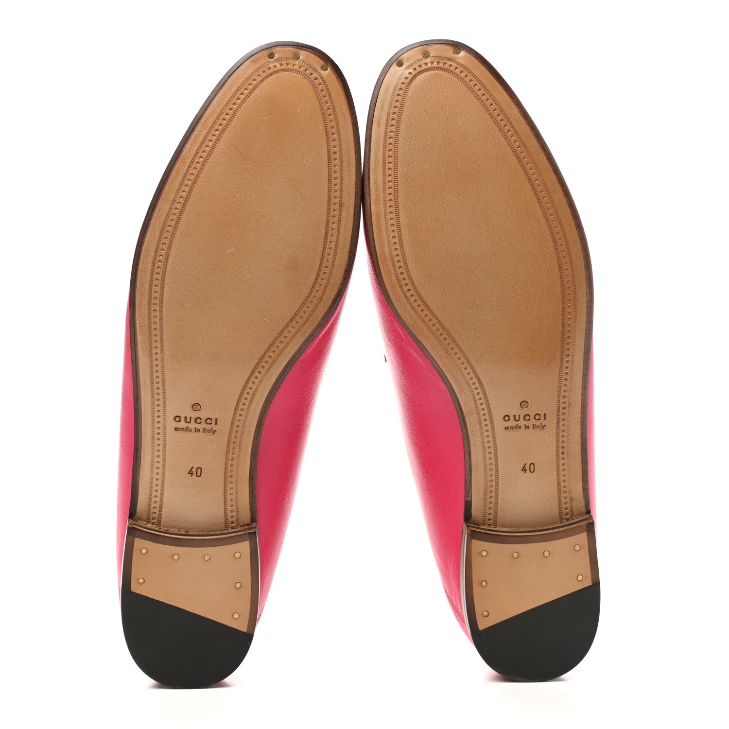 Gucci Lambskin Womens Brixton Horsebit Loafers 40 Hot Pink 5 of 9