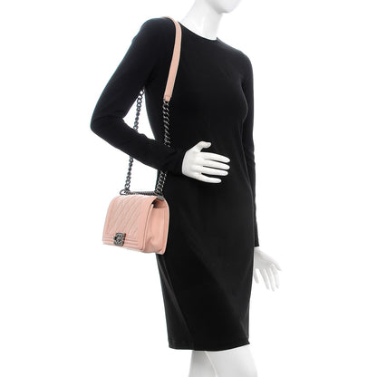 Chanel Calfskin Quilted Medium Boy Flap Light Pink 2 of 10