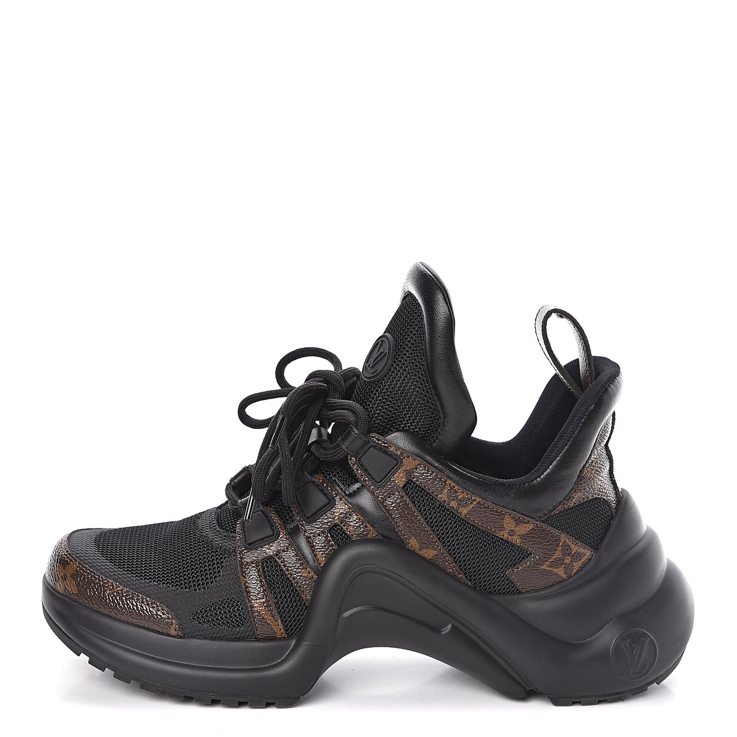 Calfskin Patent Monogram LV Archlight Sneakers 38 Black