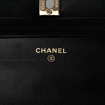 Chanel Lambskin Quilted Trendy CC Wallet On Chain WOC Black 6 of 12