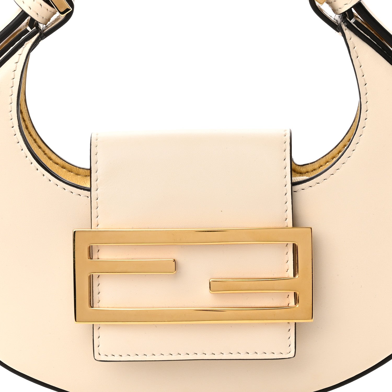 Fendi Vitello King Mini Cookie Hobo Bag White Ice 8 of 10