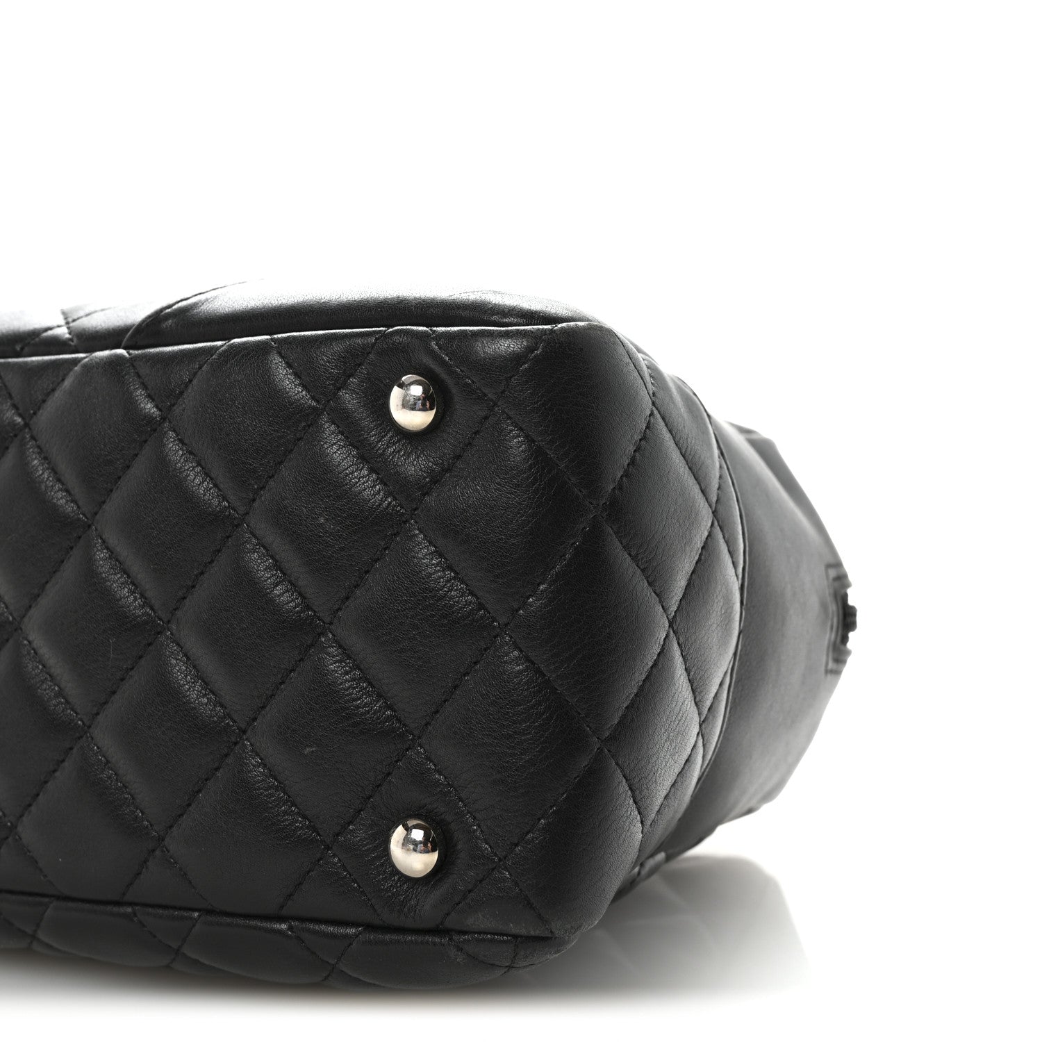 Chanel Calfskin Quilted Large Cambon Bowler Black 10 of 10