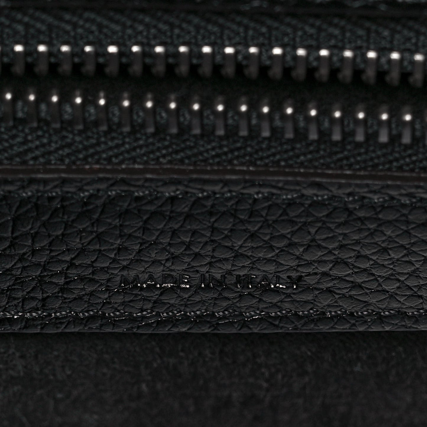 Drummed Calfskin Micro Luggage Black