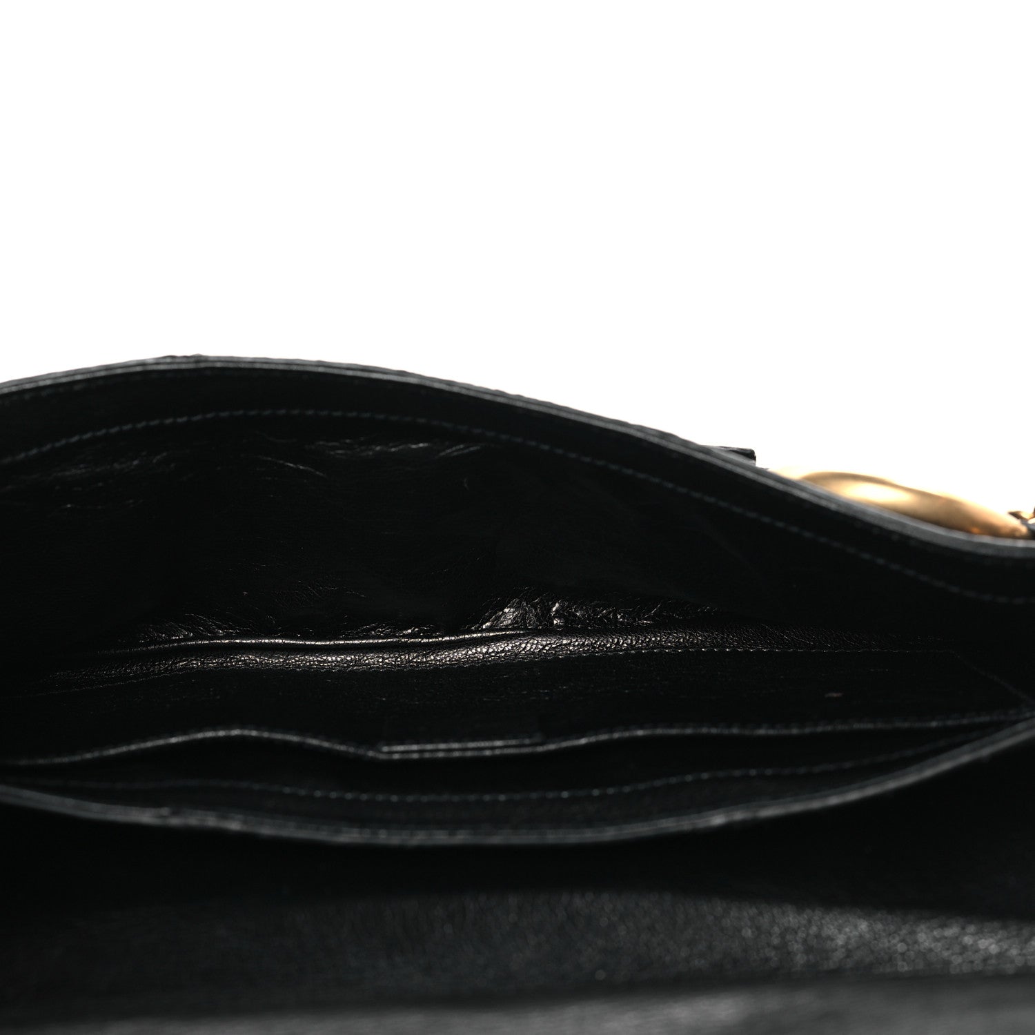 Gucci Snakeskin Studded Horsebit Chain Clutch Black 5 of 9