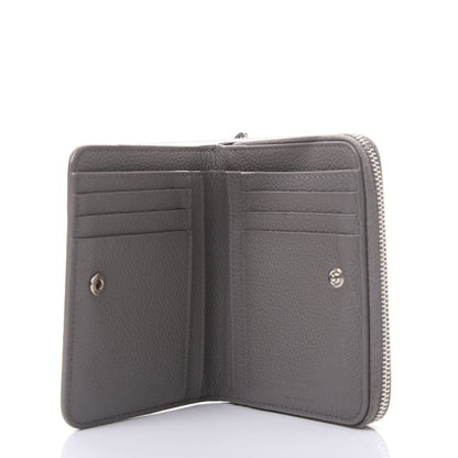 Saint Laurent Grained Calfskin Rive Gauche Compact Zip Around Wallet Fog 6 of 11
