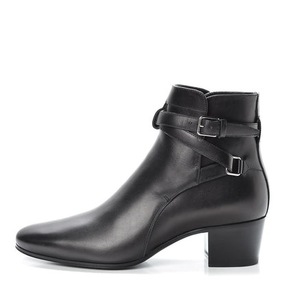 Saint Laurent Smooth Jodhpur Calfskin Blake 40 Ankle Boots 38 Black 1 of 9