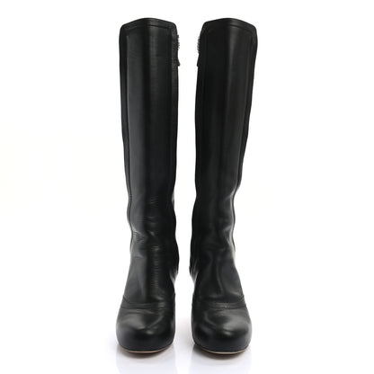 Chanel Lambskin Chain High Boots 38 Black 2 of 10