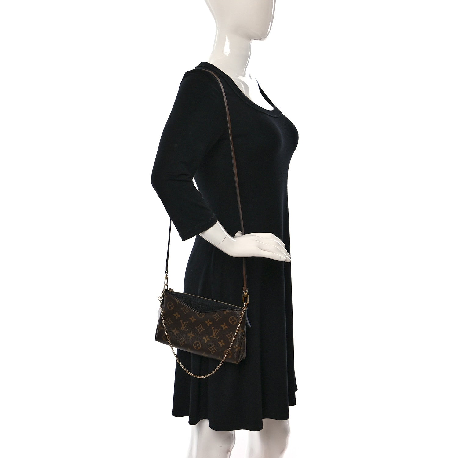 Louis Vuitton Monogram Pallas Clutch Black 2 of 13