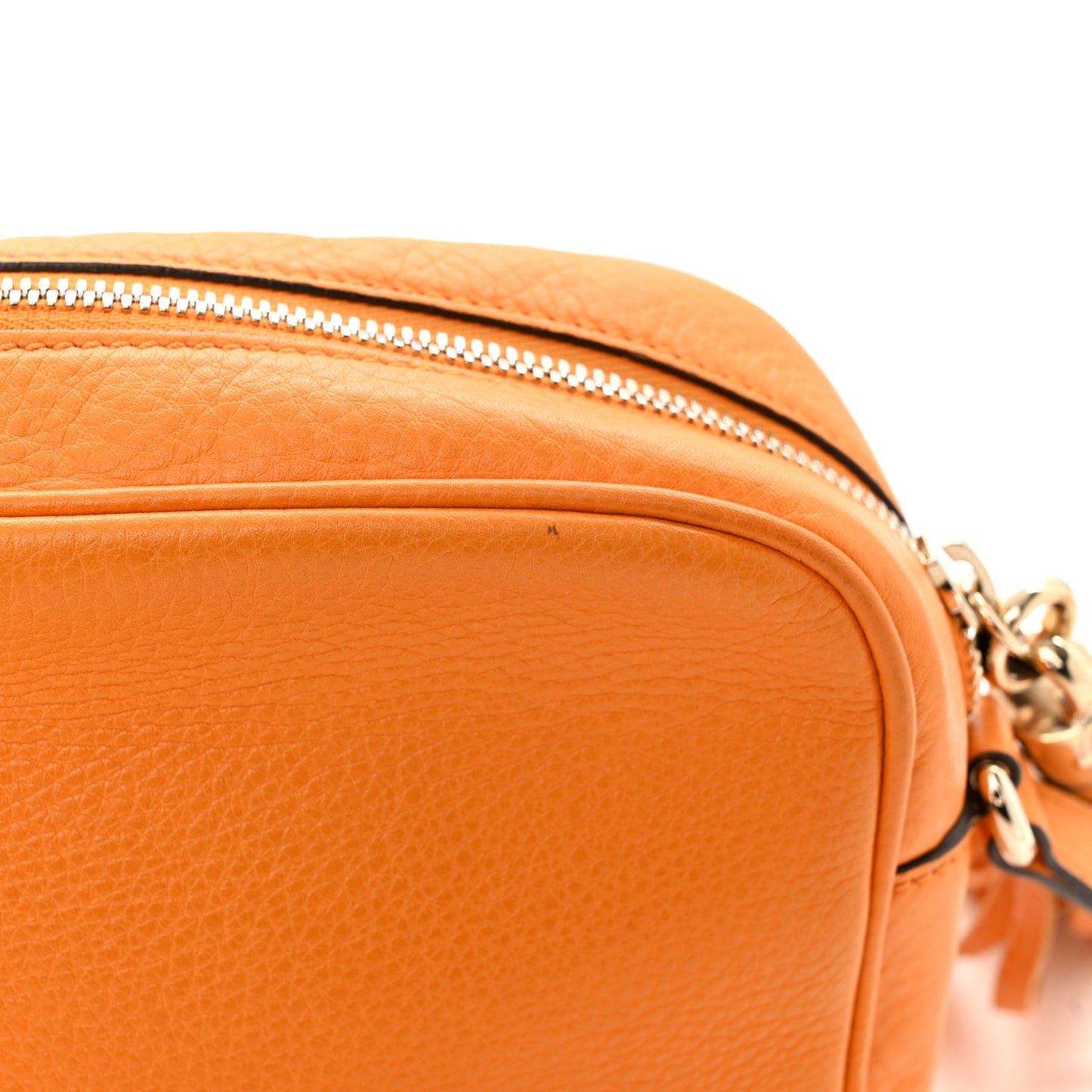 Pebbled Calfskin Small Soho Disco Bag Curcuma