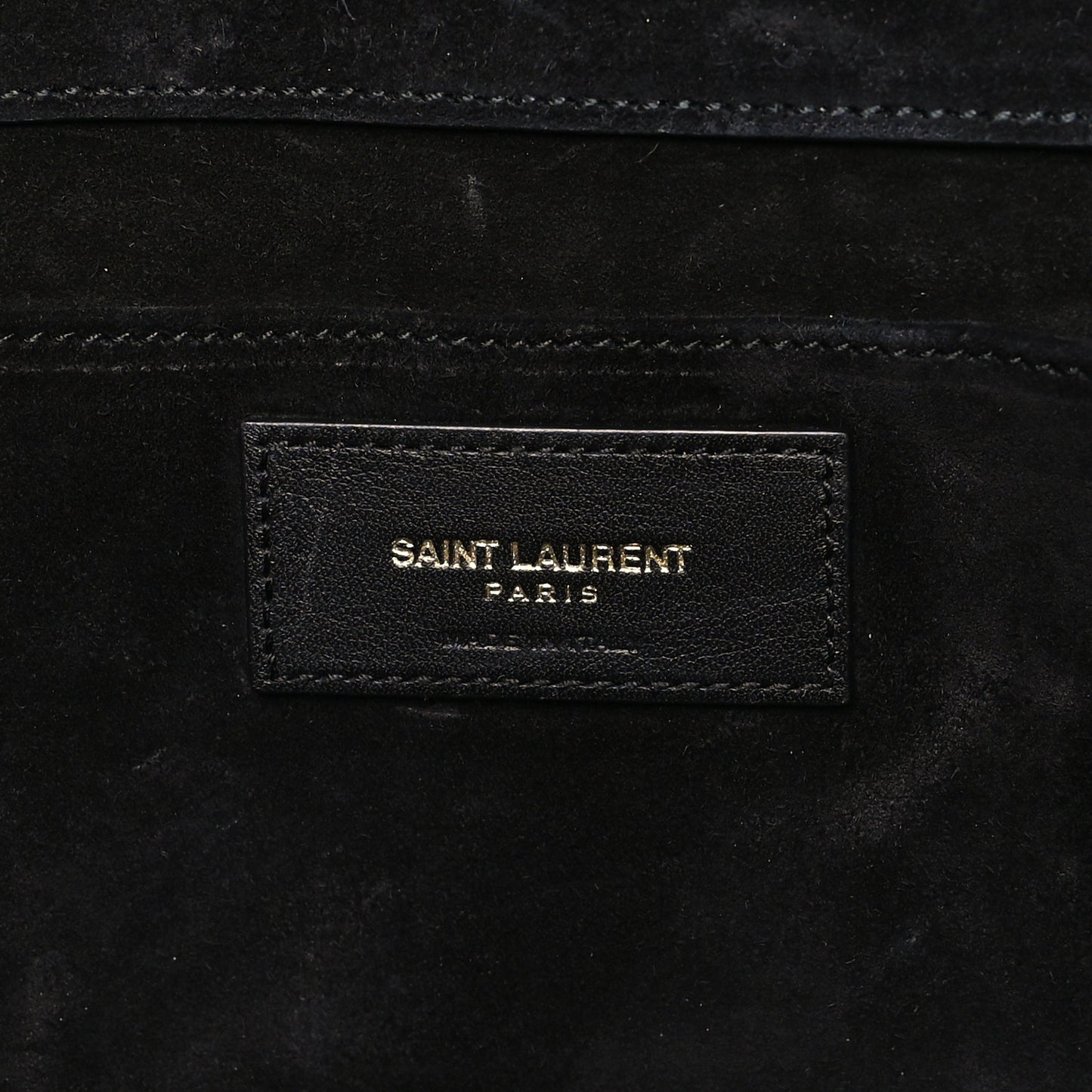 Calfskin Classic Y Ligne Clutch Black