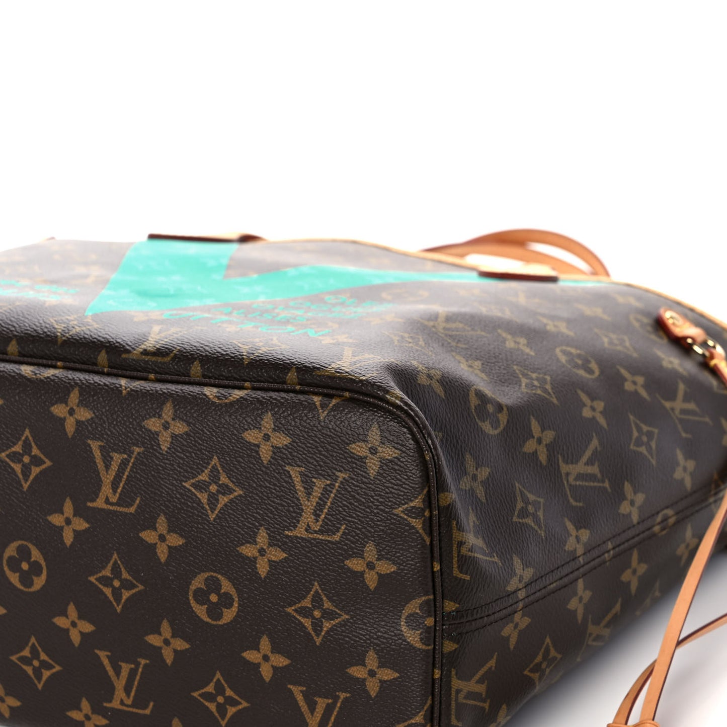 Monogram V Neverfull MM Turquoise