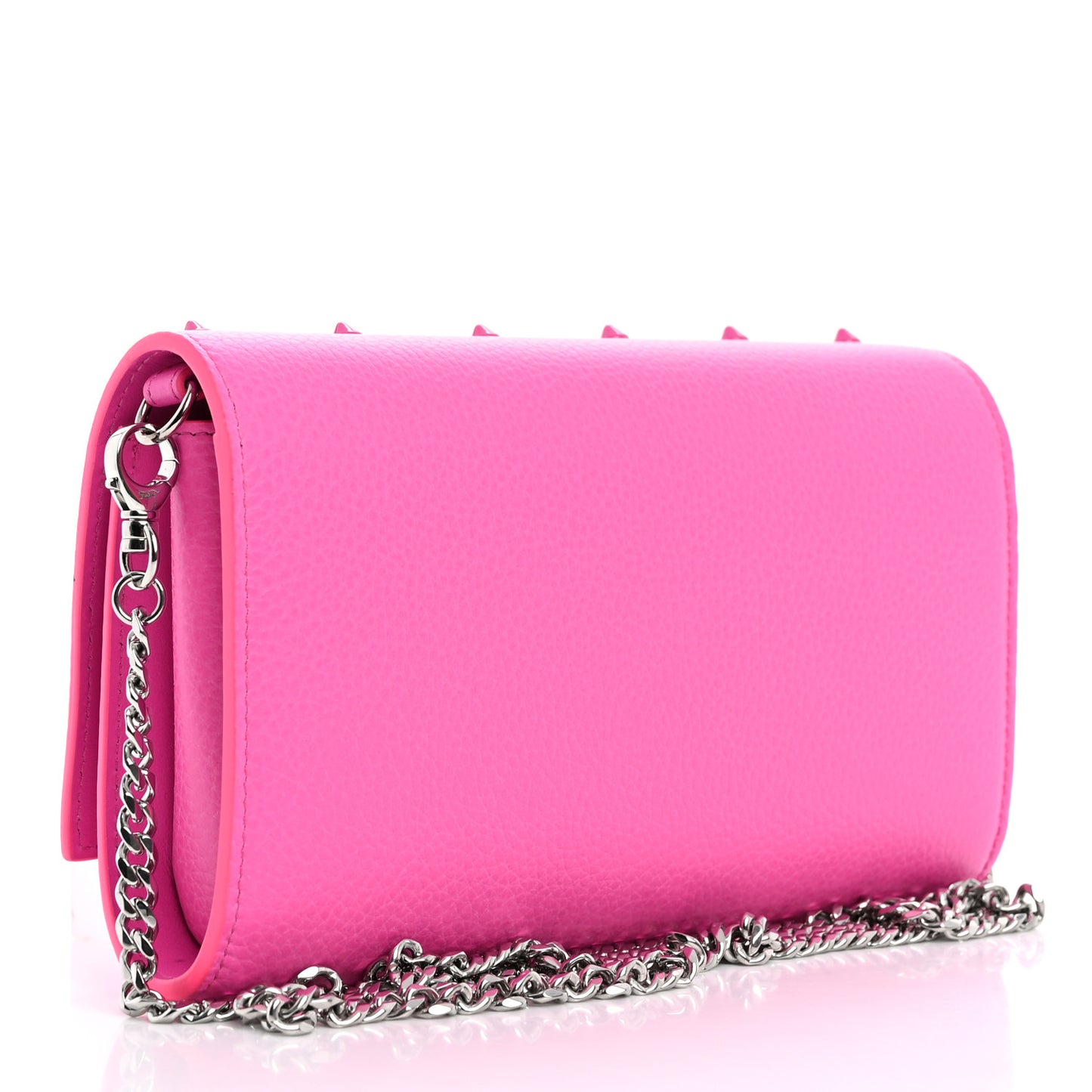 Calfskin Spikes Loubinthesky Paloma Clutch Bolerose