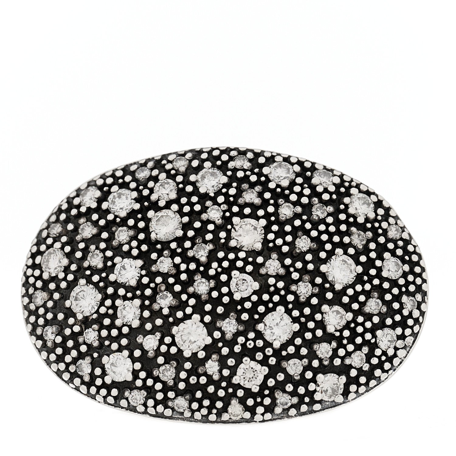 David Yurman Sterling Silver Diamond Small Starlight Ring 51 5.75 1 of 3