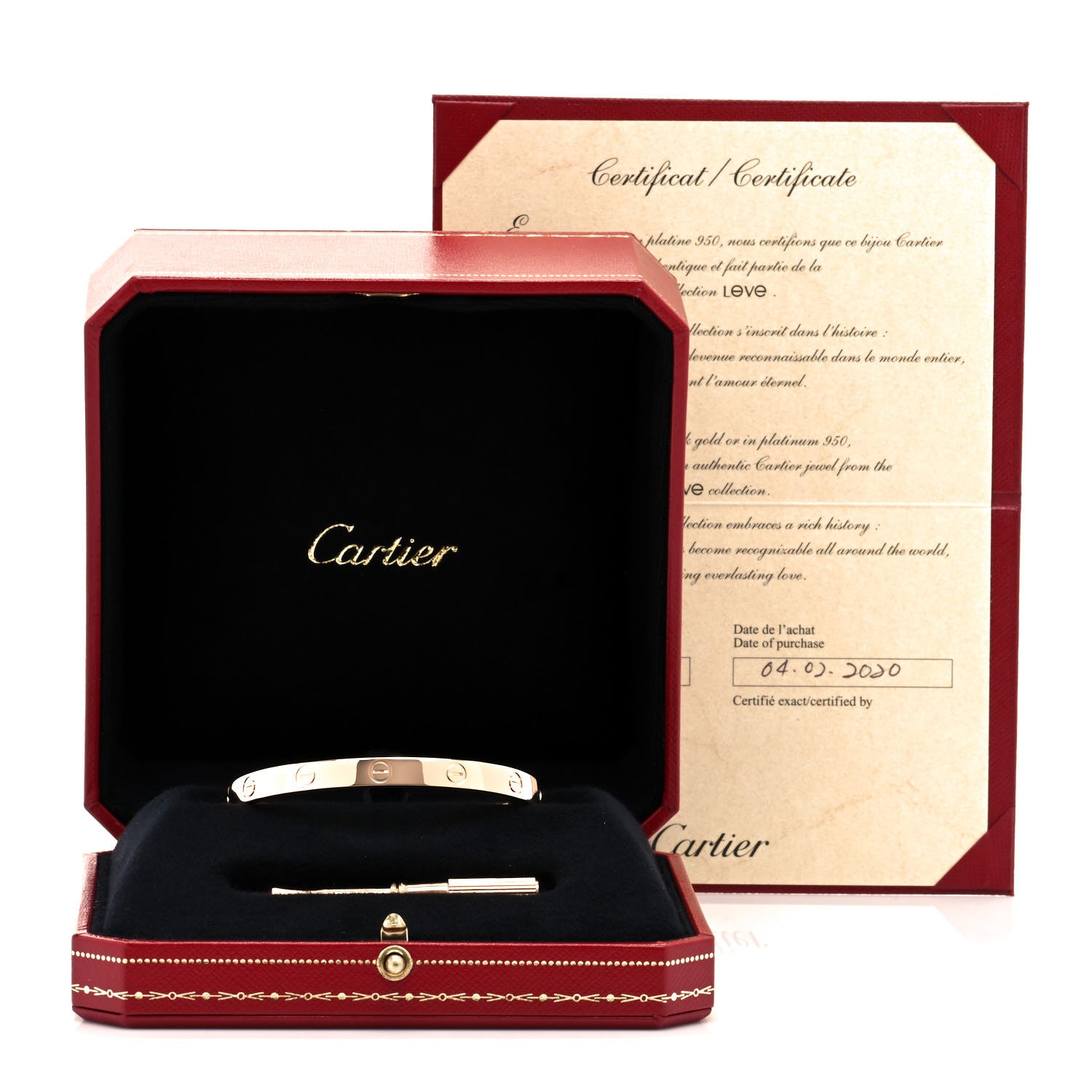 Cartier 18K Pink Gold LOVE Bracelet 17 6 of 6