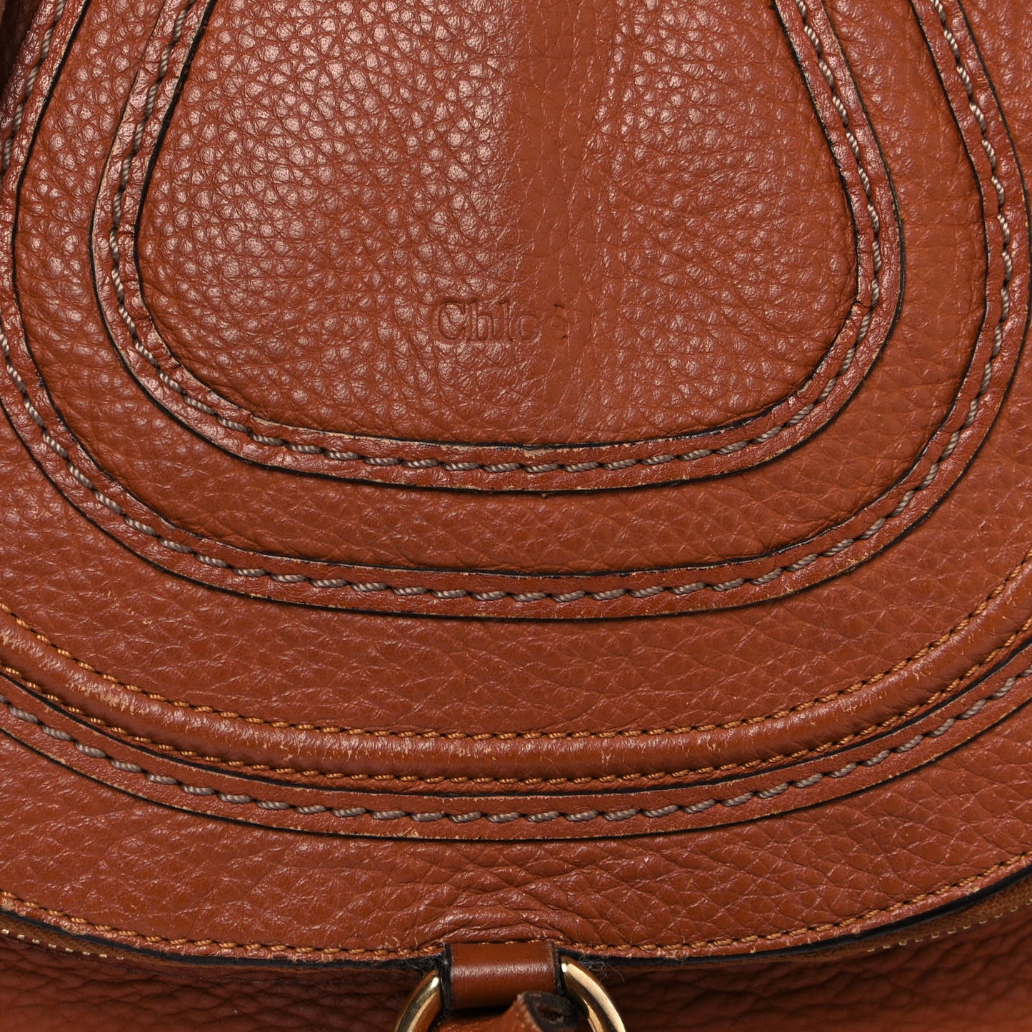 Calfskin Medium Marcie Round Zip Crossbody Bag Tan