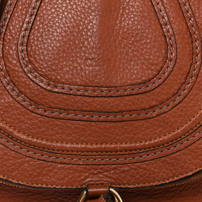 Chloe Calfskin Medium Marcie Round Zip Crossbody Bag Tan 7 of 16
