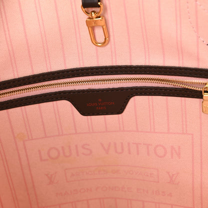 Louis Vuitton Damier Ebene Neo Neverfull MM Rose Ballerine 6 of 10