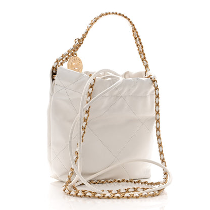Chanel Shiny Calfskin Quilted Mini Chanel 22 White 3 of 10
