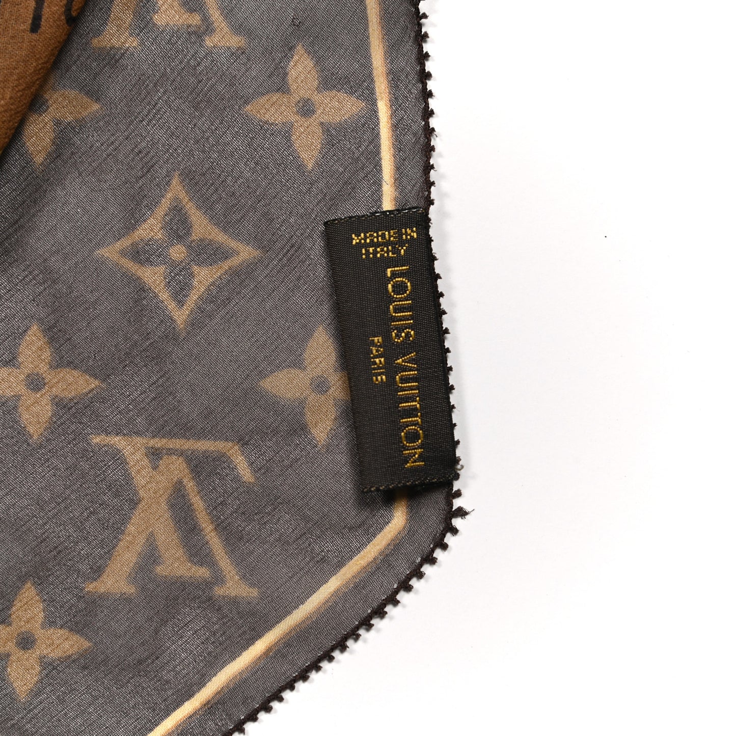 Silk Crepe Leopard Monogram Scarf