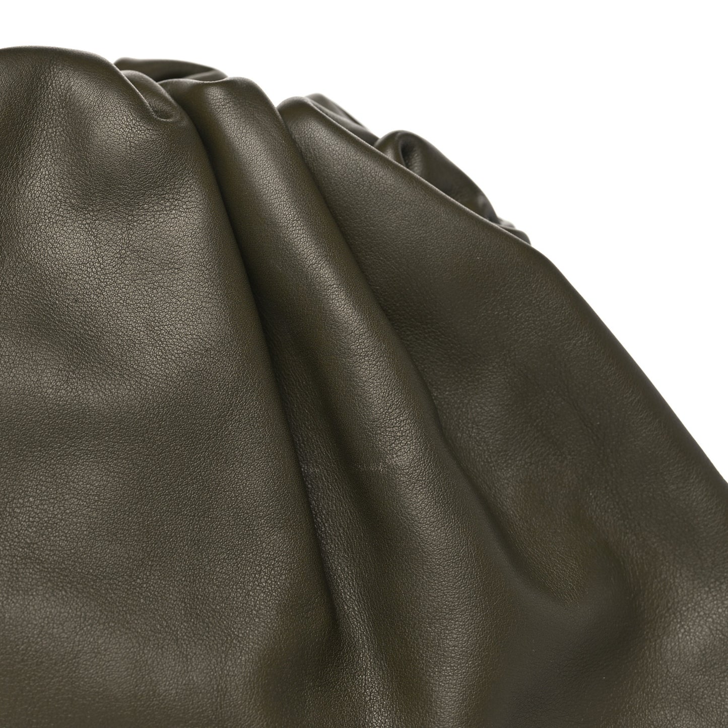 Smooth Butter Calf The Pouch Oversized Clutch Kaki Fondent