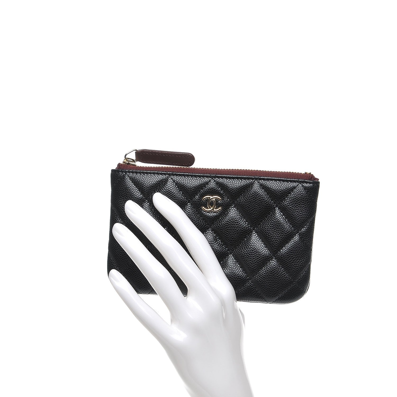 Chanel Caviar Quilted Small Cosmetic Case Black 2 of 8