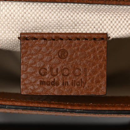 Gucci New Denim GG Monogram Dollar Calfskin Web Mini Horsebit 1955 Shoulder Bag Blue Tea Cuir Epilog 6 of 10