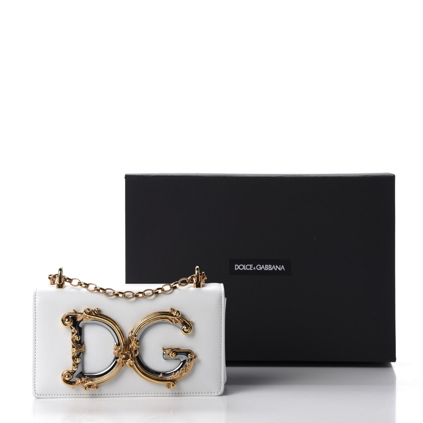 Nappa DG Girls Shoulder Bag White