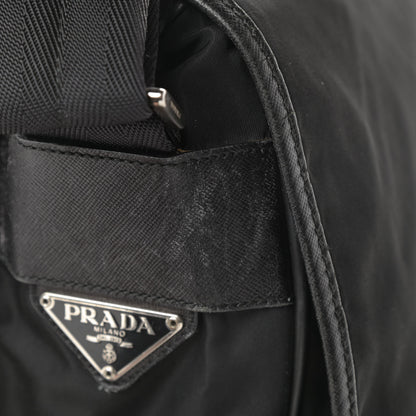 Prada Tessuto Nylon Saffiano Messenger Bag Black 12 of 13