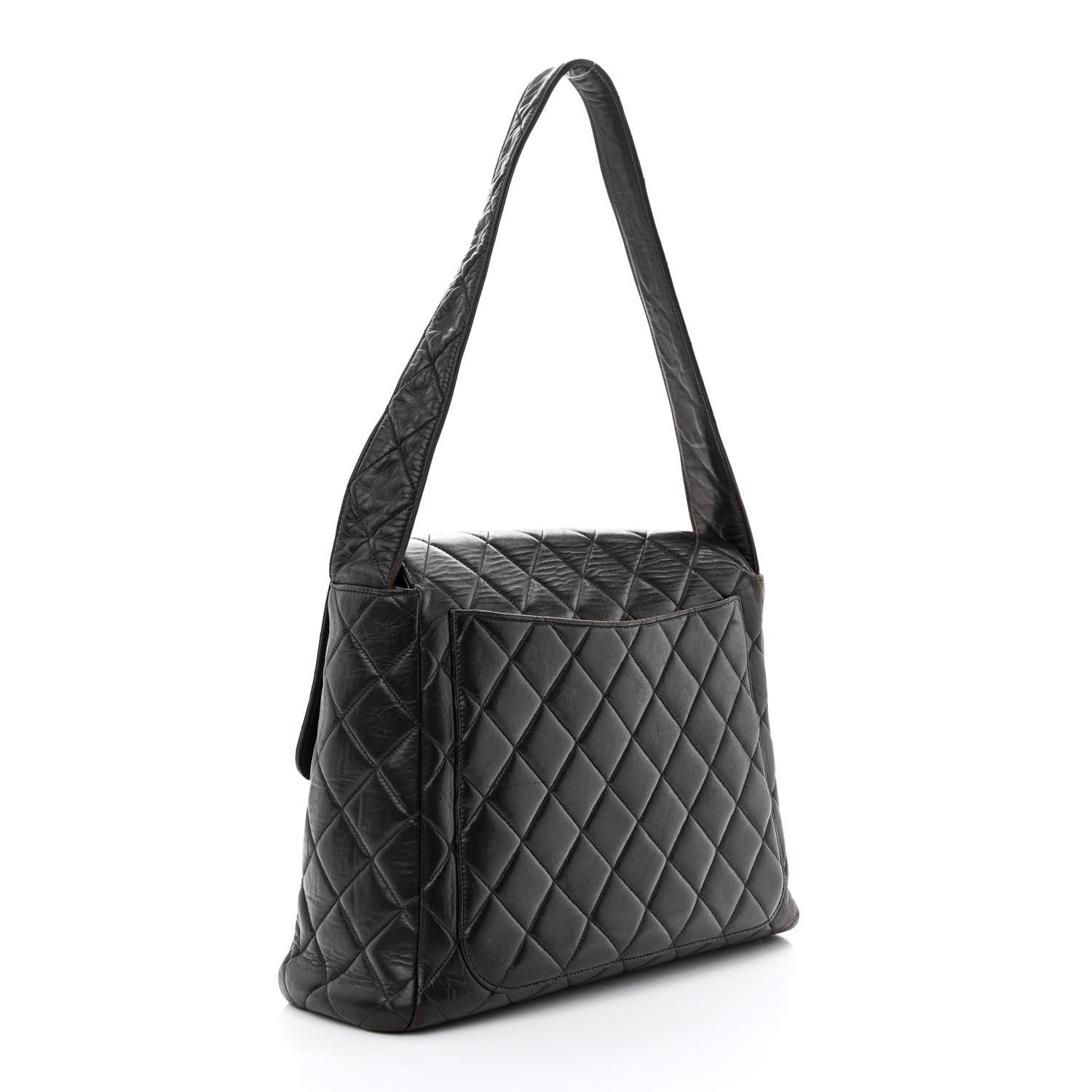 Chanel Lambskin Quilted CC Flap Shoulder Bag Black 3 of 13