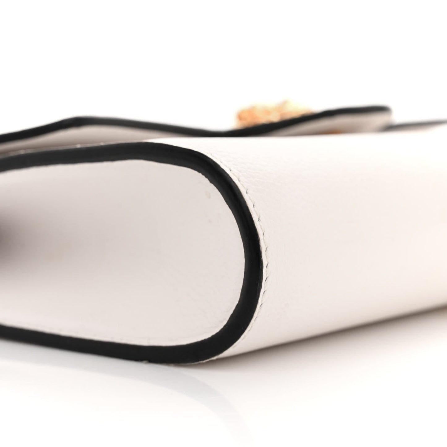 Grained Calfskin La Medusa Crossbody Bag White