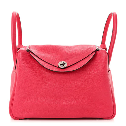 Hermes Taurillon Clemence Lindy 30  Rose Extreme 1 of 12