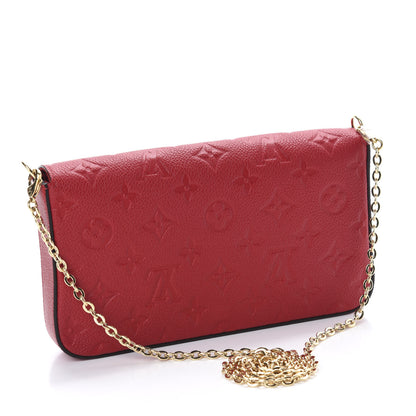 Louis Vuitton Empreinte Pochette Felicie Chain Wallet Scarlet 3 of 11