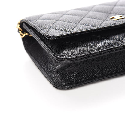 Chanel Caviar Quilted Wallet On Chain WOC Black 9 of 11