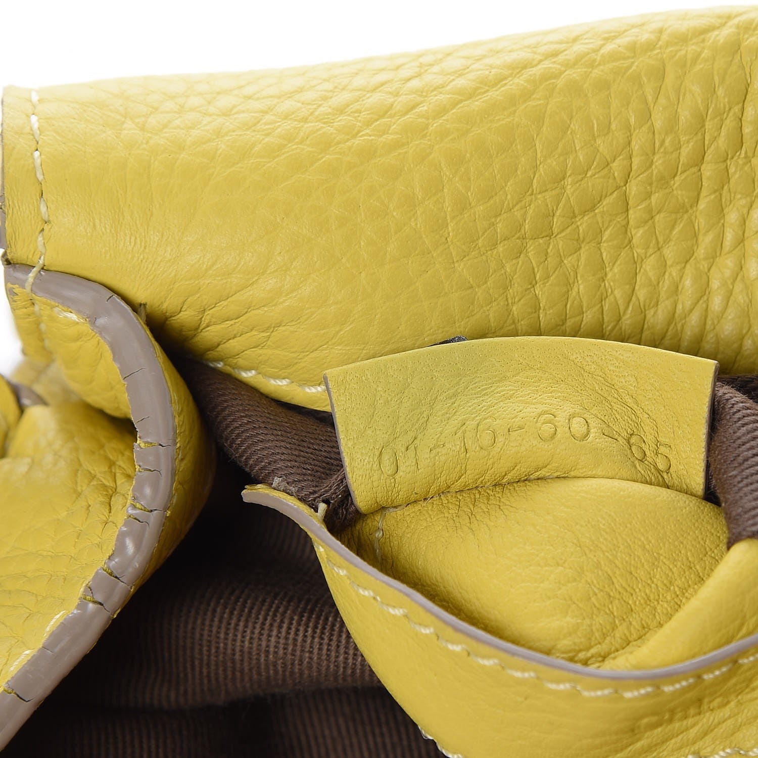 Chloe Calfskin Mini Marcie Round Crossbody Bag Neon Yellow 7 of 7