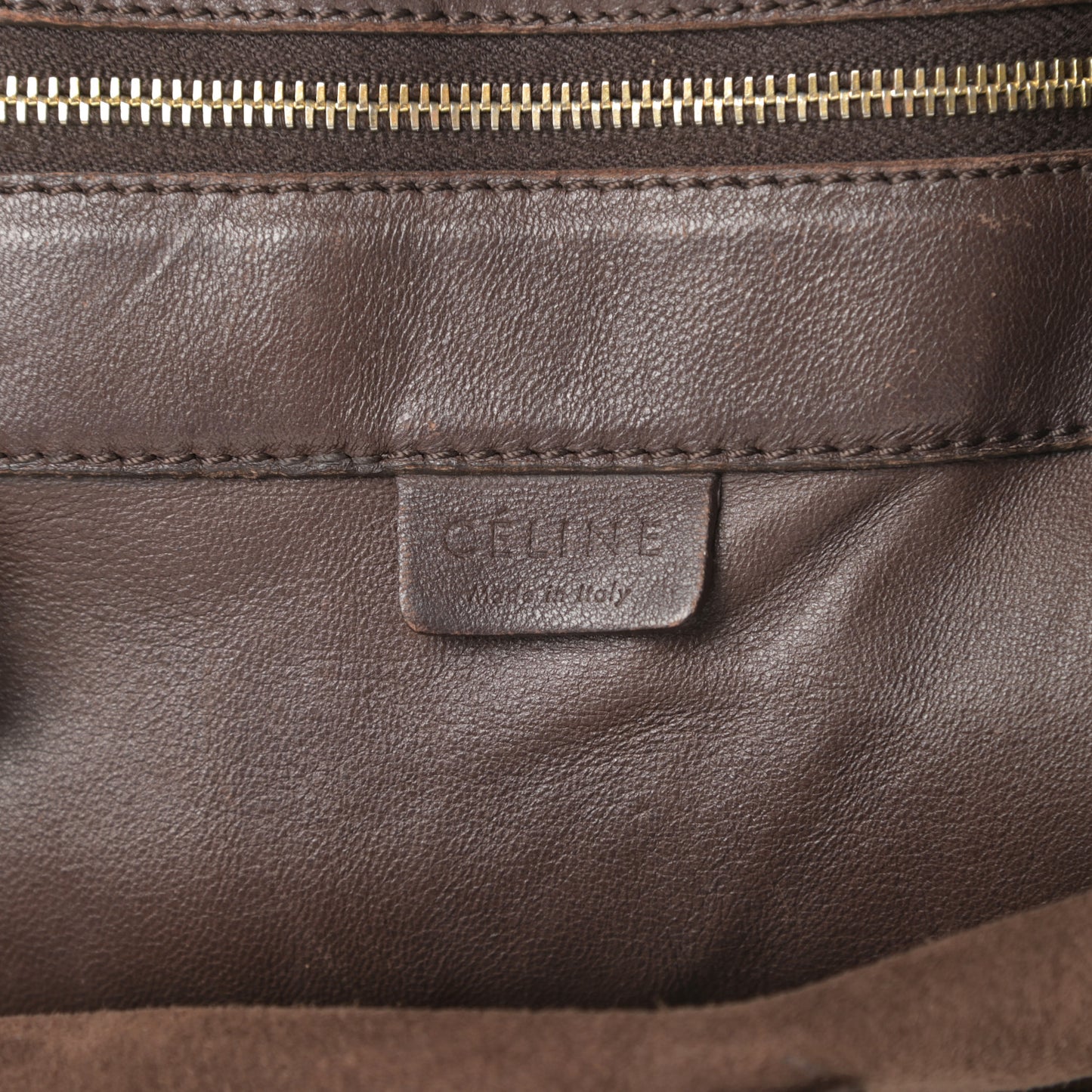 Lambskin Vertical Cabas Brown