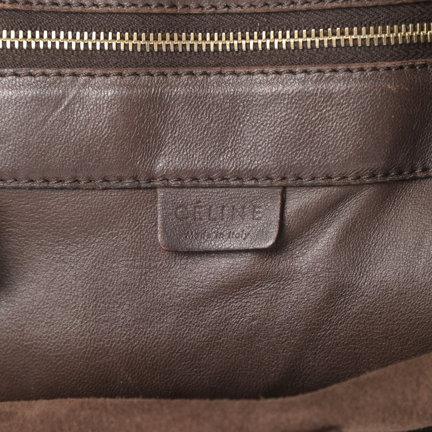 Celine Lambskin Vertical Cabas Brown 6 of 19