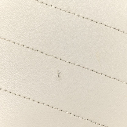 Saint Laurent Lambskin Matelasse Monogram Medium Niki Chain Satchel Ivory 16 of 19